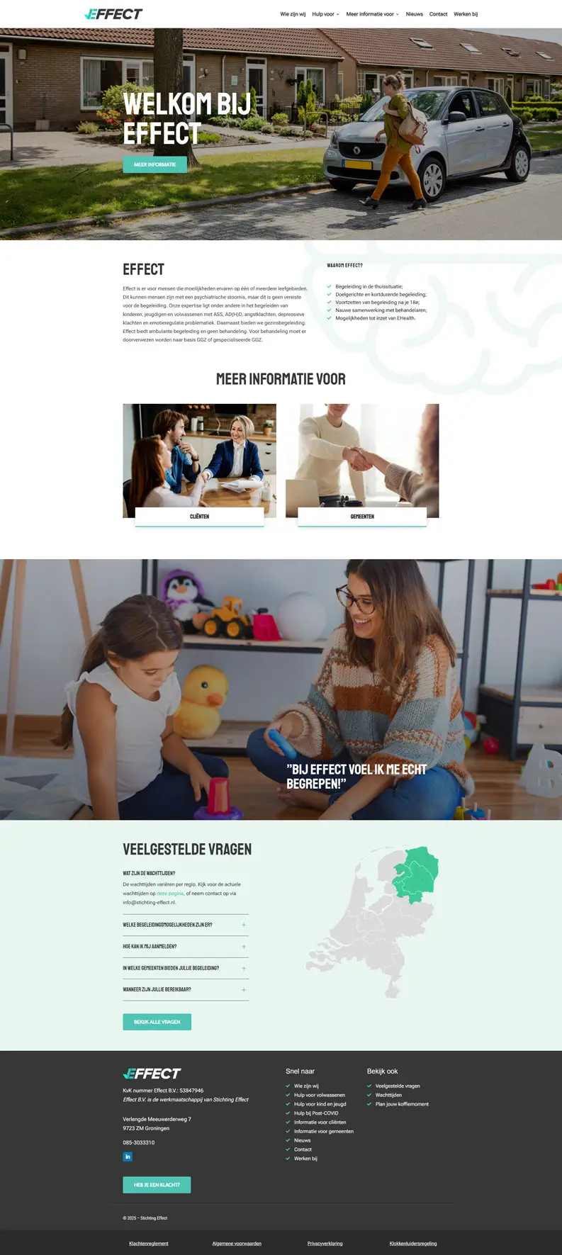 Stichting Effect website ontwerp